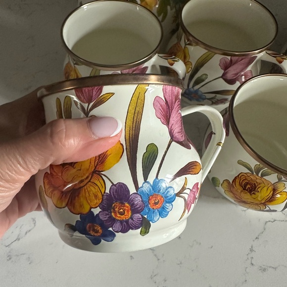 WHOLE SET-MacKenzie-Childs Floral Tea Set with Yellow and Red Accents - Picture 3 of 3